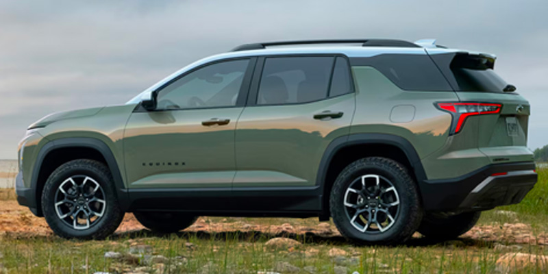 Green Chevrolet Equinox parked outdoors