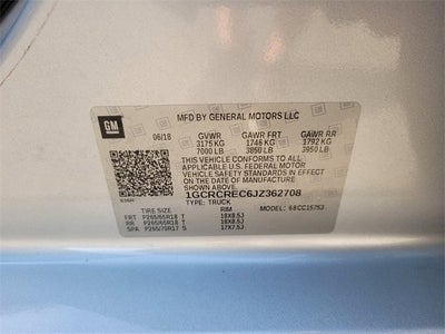 2018 Chevrolet Silverado 1500 LT