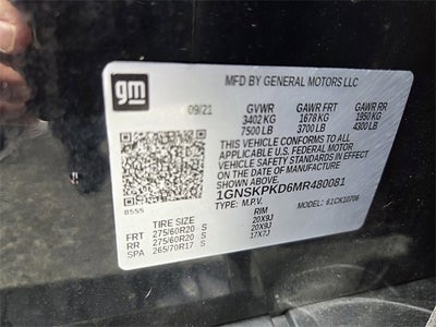 2021 Chevrolet Tahoe Z71