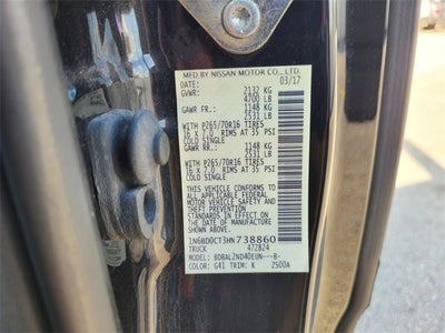 2017 Nissan Frontier SV