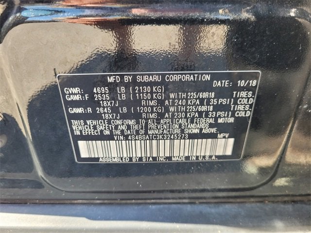 2019 Subaru Outback Touring