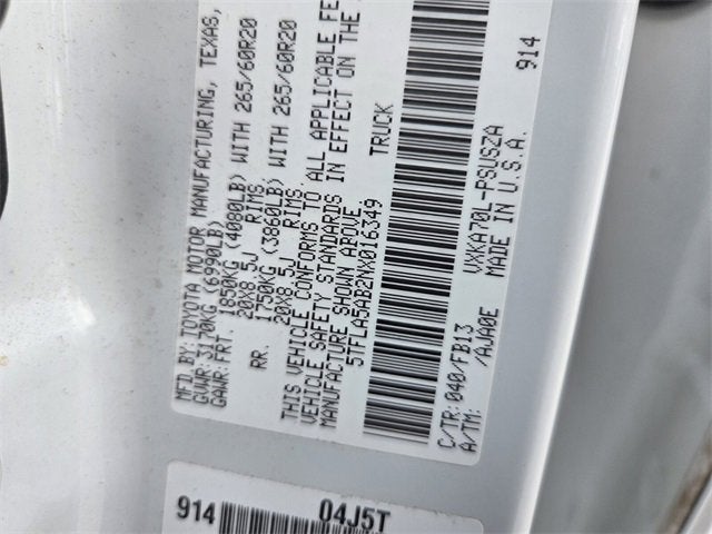 2022 Toyota Tundra 2WD SR5