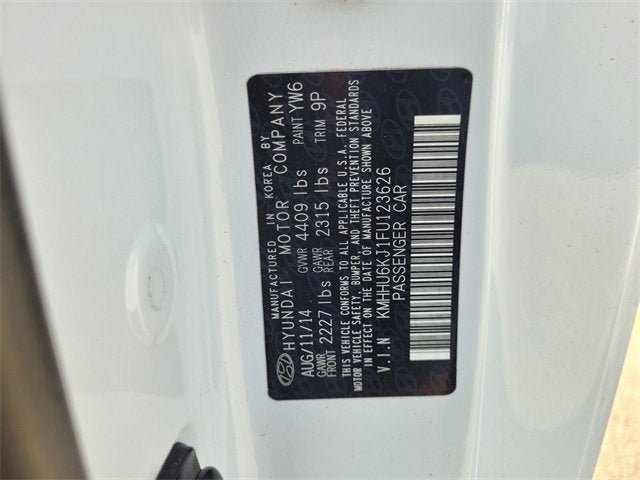 2015 Hyundai Genesis Coupe 3.8L Base