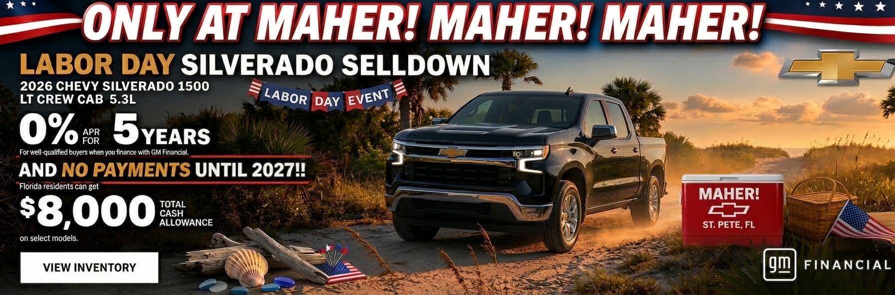 026 Chevy Silverado 1500 LT Crew Cab 5.3L. 0% APR for 5 year